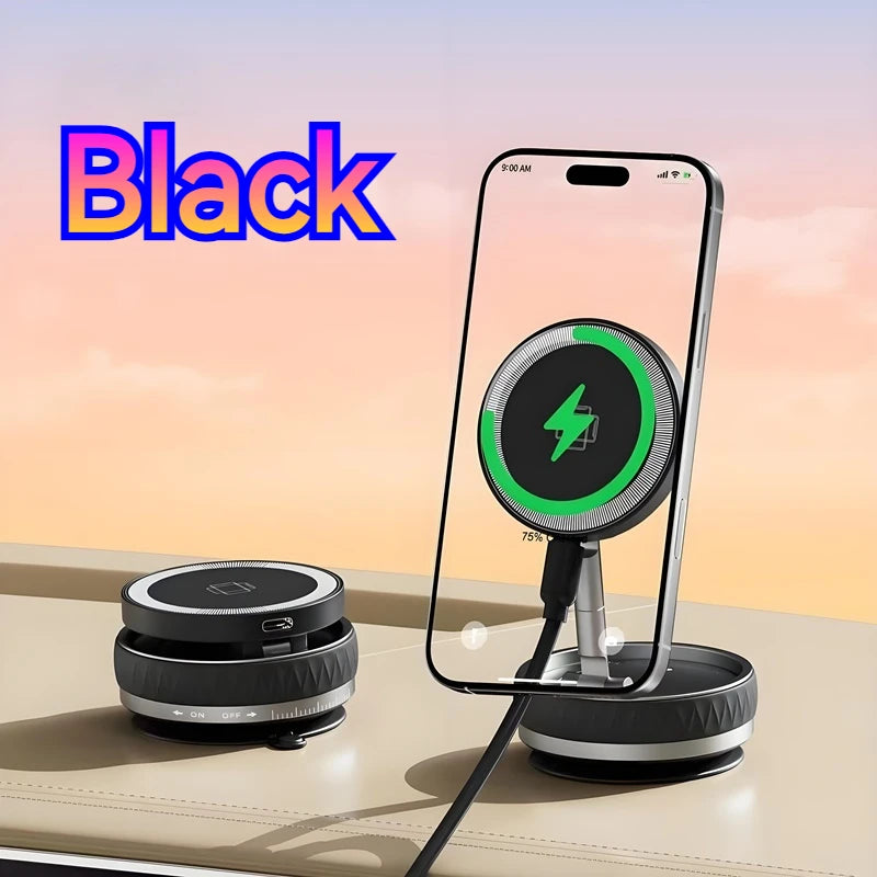 Vacuum Car Magnetic Wireless Charger Foldable 360°