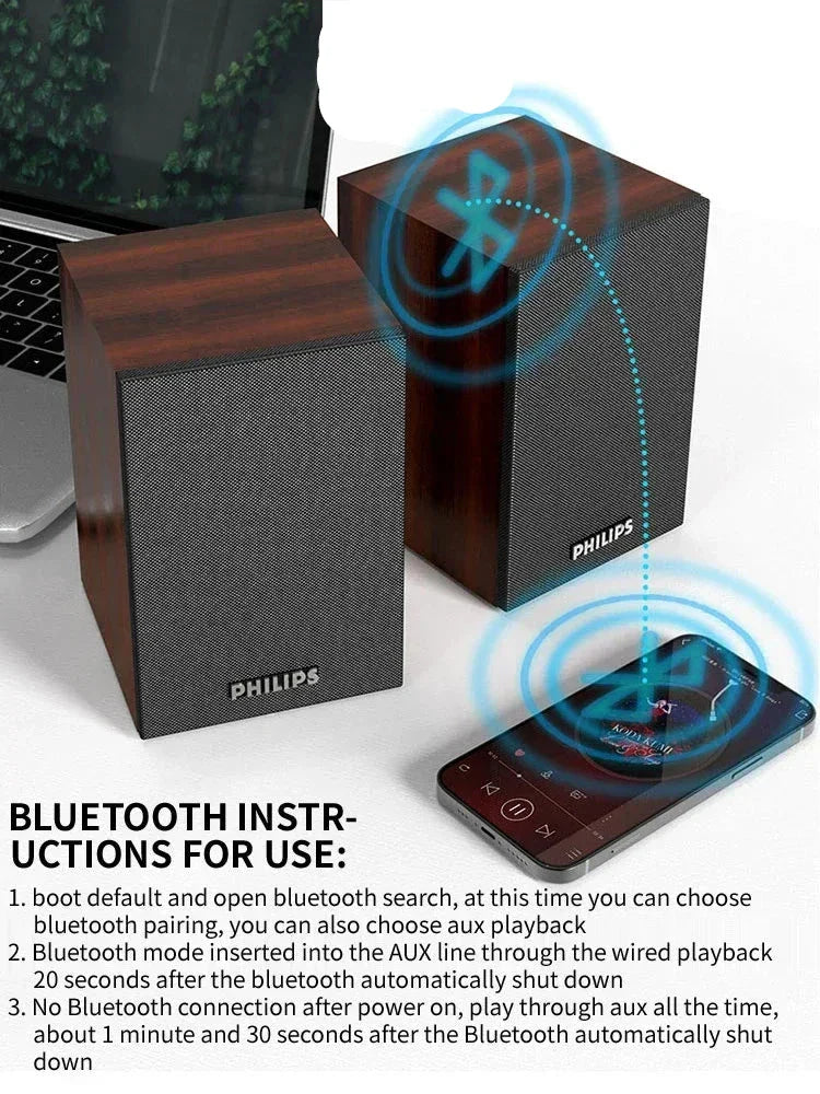 Bluetooth Speaker Surround Stereo Sound Wireless (Brown)-3