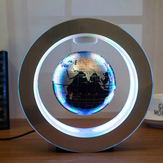 Ornament LED Lamp - Floating/Levitating World Map Rotating