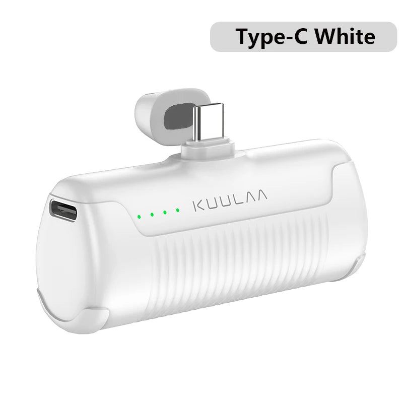 Mini Portable Power Bank USB-C/Lighting For iPhone, Samsung and Xiaomi - 4500mAh