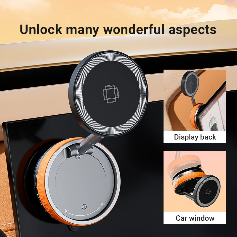 Vacuum Car Magnetic Wireless Charger Foldable 360°