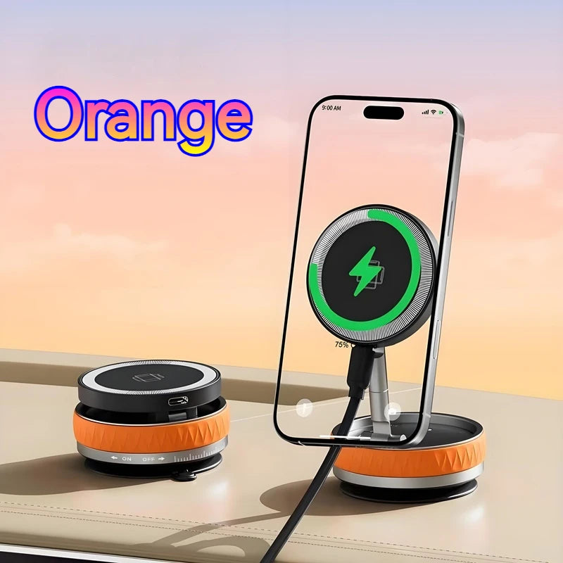 Vacuum Car Magnetic Wireless Charger Foldable 360°