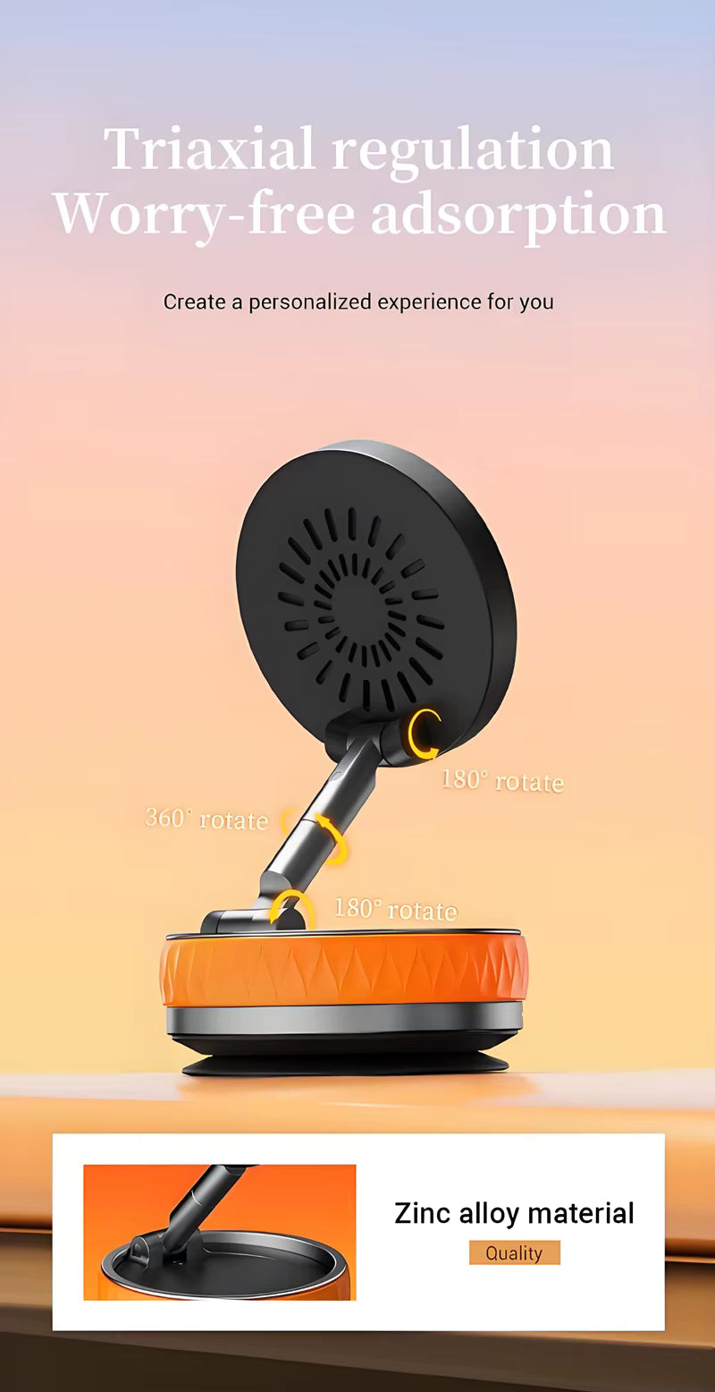 Vacuum Car Magnetic Wireless Charger Foldable 360°